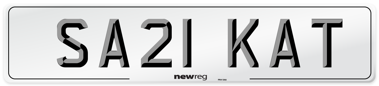SA21 KAT Number Plate from New Reg